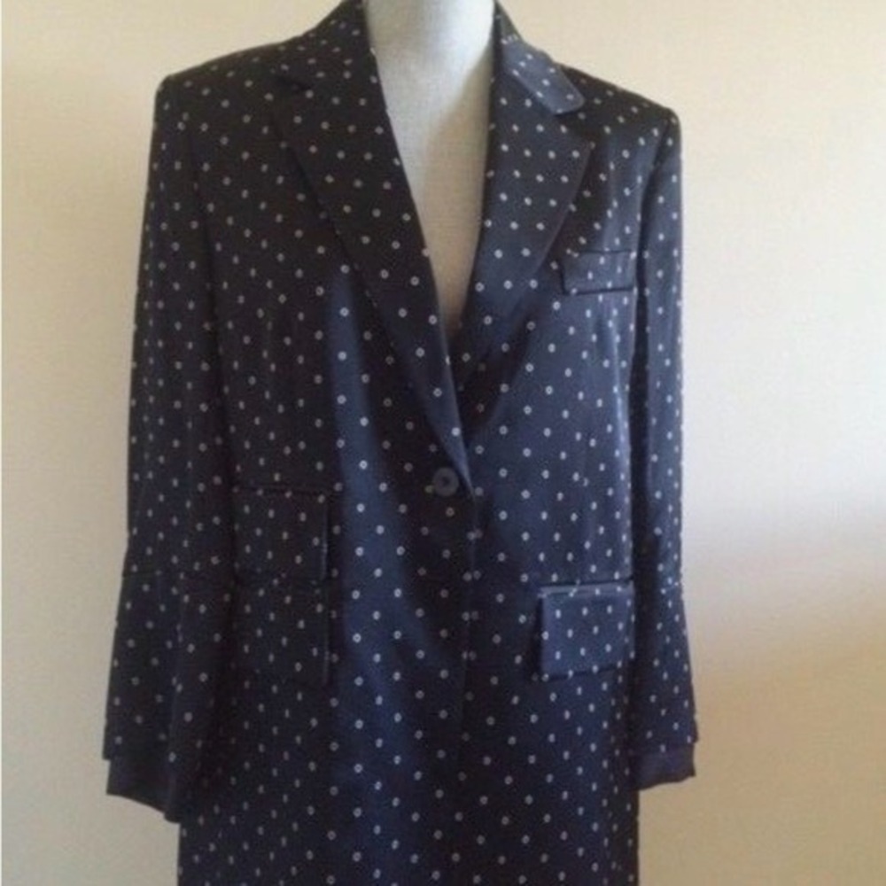 Thakoon Jacket luxury fabric basics black White Dot detail 6 oversize blazer 6 M - Picture 4 of 11